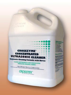 Detergent Enzymatic Concentrate Cleaner CrossZyme® Presoak & Ultrasonic Citrus Scent, 20:1 Concentrate Liquid 1 gal. Jug (1/EA 4/CS) by Crosstex International  ID JEZ